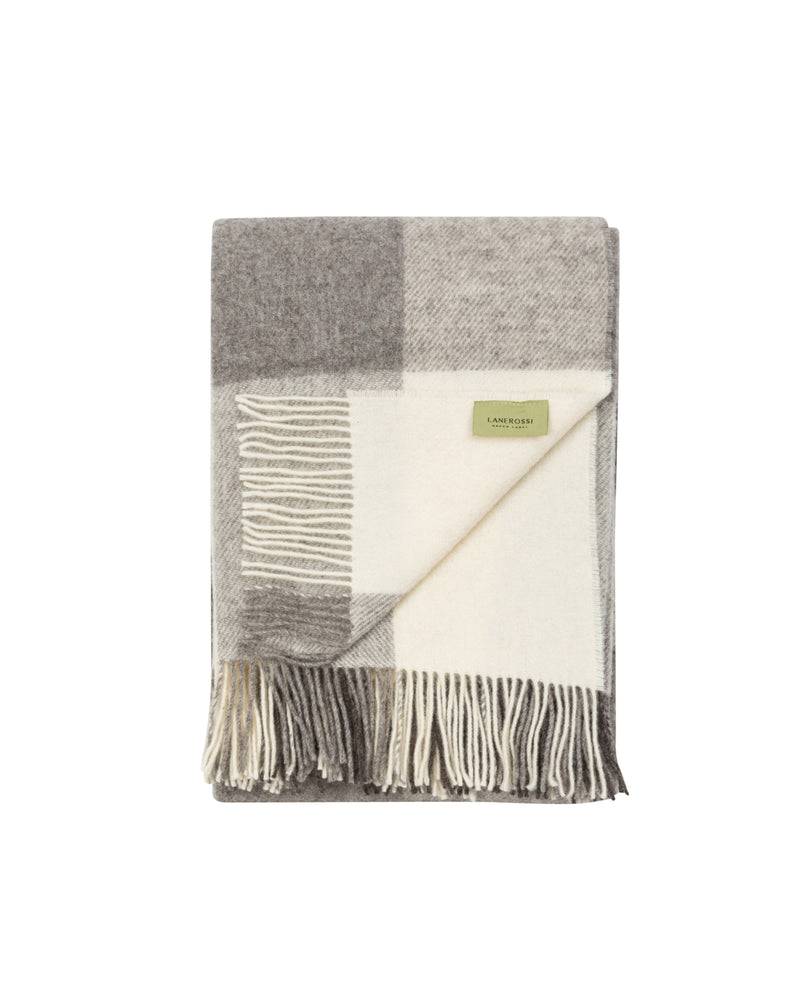Lanerossi Natural Check plaid in pura lana vergine Affare Del Giorno