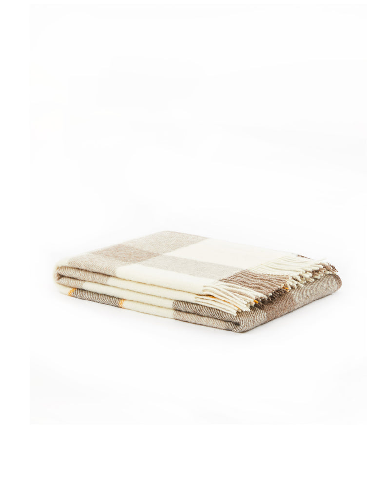 Lanerossi Natural Check plaid in pura lana vergine Affare Del Giorno