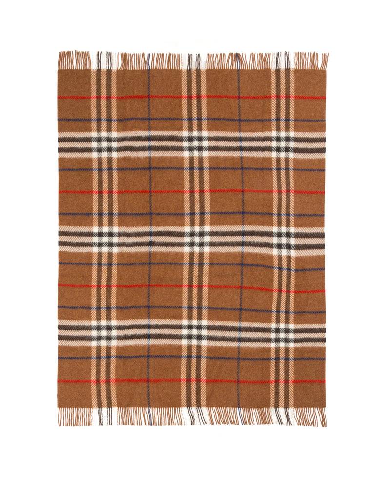 Lanerossi Rossi Check plaid in pura lana Offerta