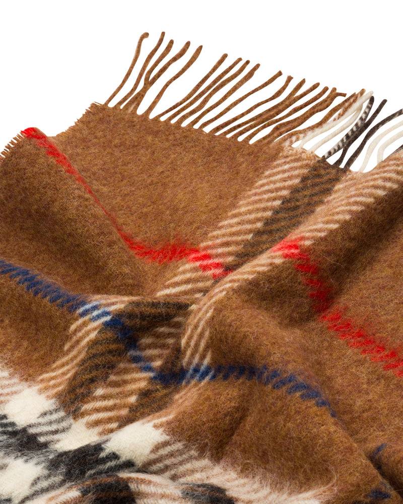 Lanerossi Rossi Check plaid in pura lana Offerta
