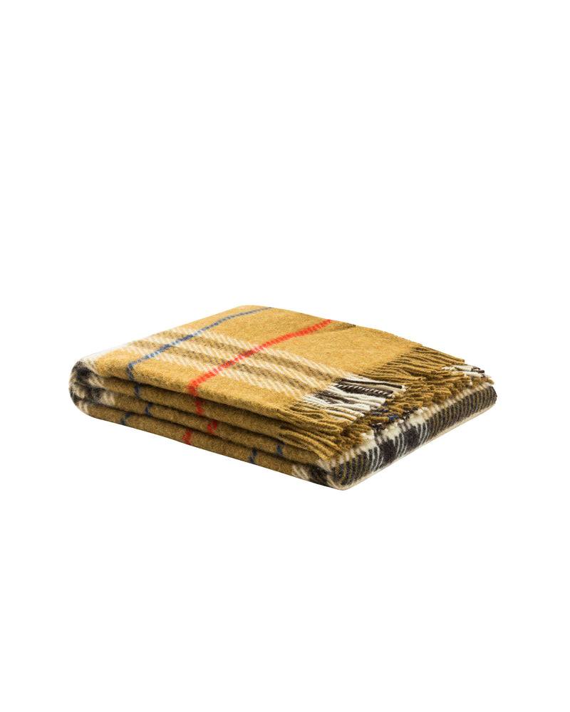 Lanerossi Rossi Check plaid in pura lana Offerta