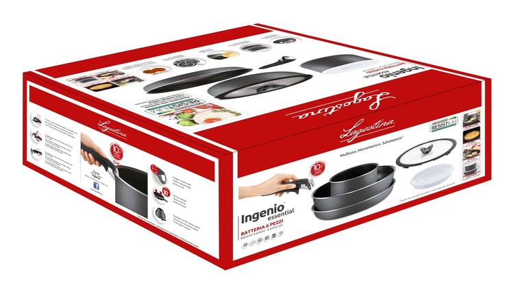 Lagostina Ingenio Essential, Set 6 pezzi I Più Venduti