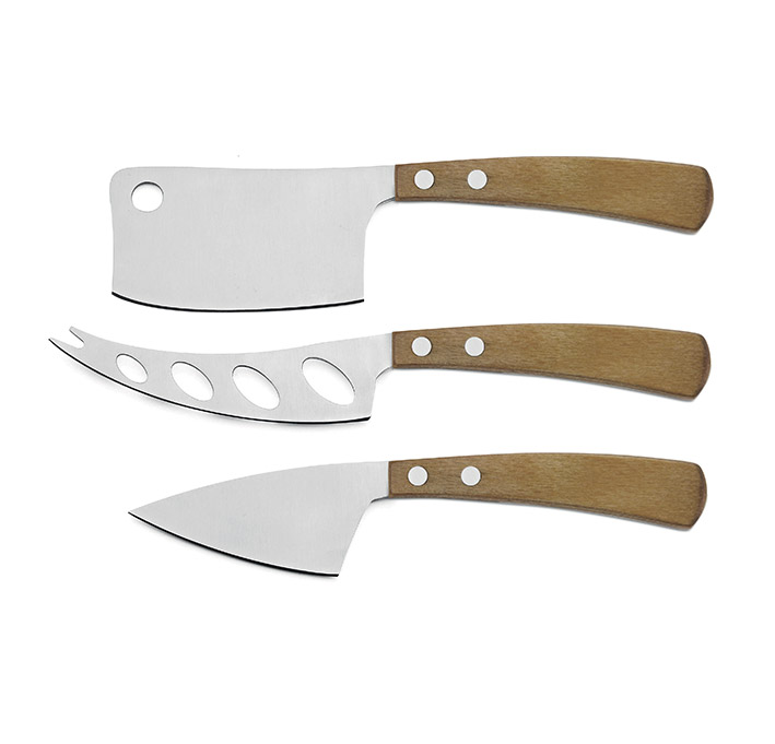 Legnoart LATTE VIVO Set di coltelli da formaggio con coltello per formaggi cremosi, duri e morbidi