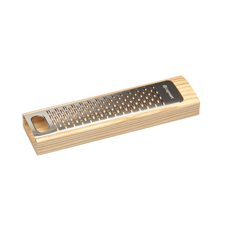 Legnoart Gratta Grattugia multi funzione con lama in acciaio inox e corpo in legno di frassino massello