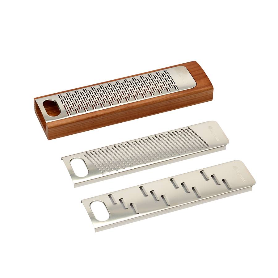 Legnoart Gratta Set grattugia multi funzione con lama in acciaio inox e corpo in legno di frassino massello