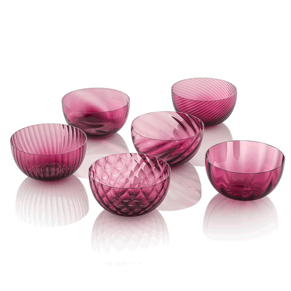 Masonmoretti Idra Set of 6 Bowls Ruby Fino Al -60%