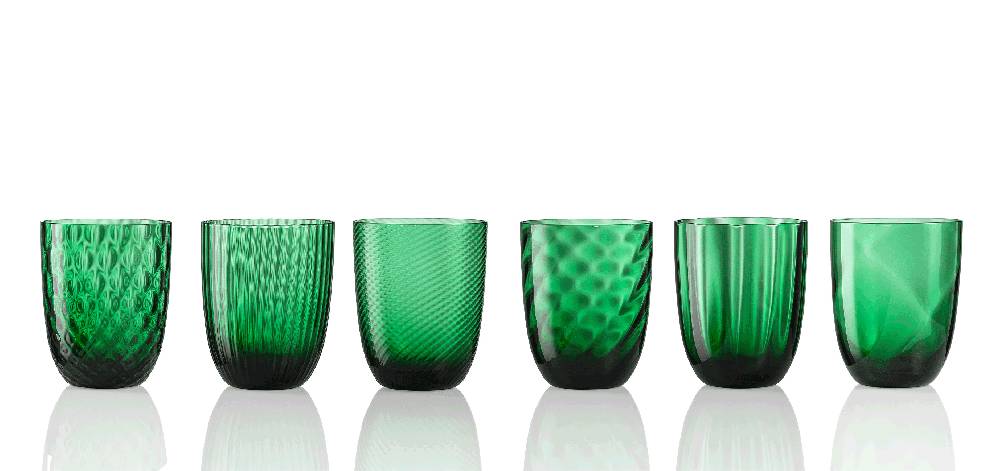 Masonmoretti Idra Laurel Green Collection 6 Glasses Prezzo Ridotto