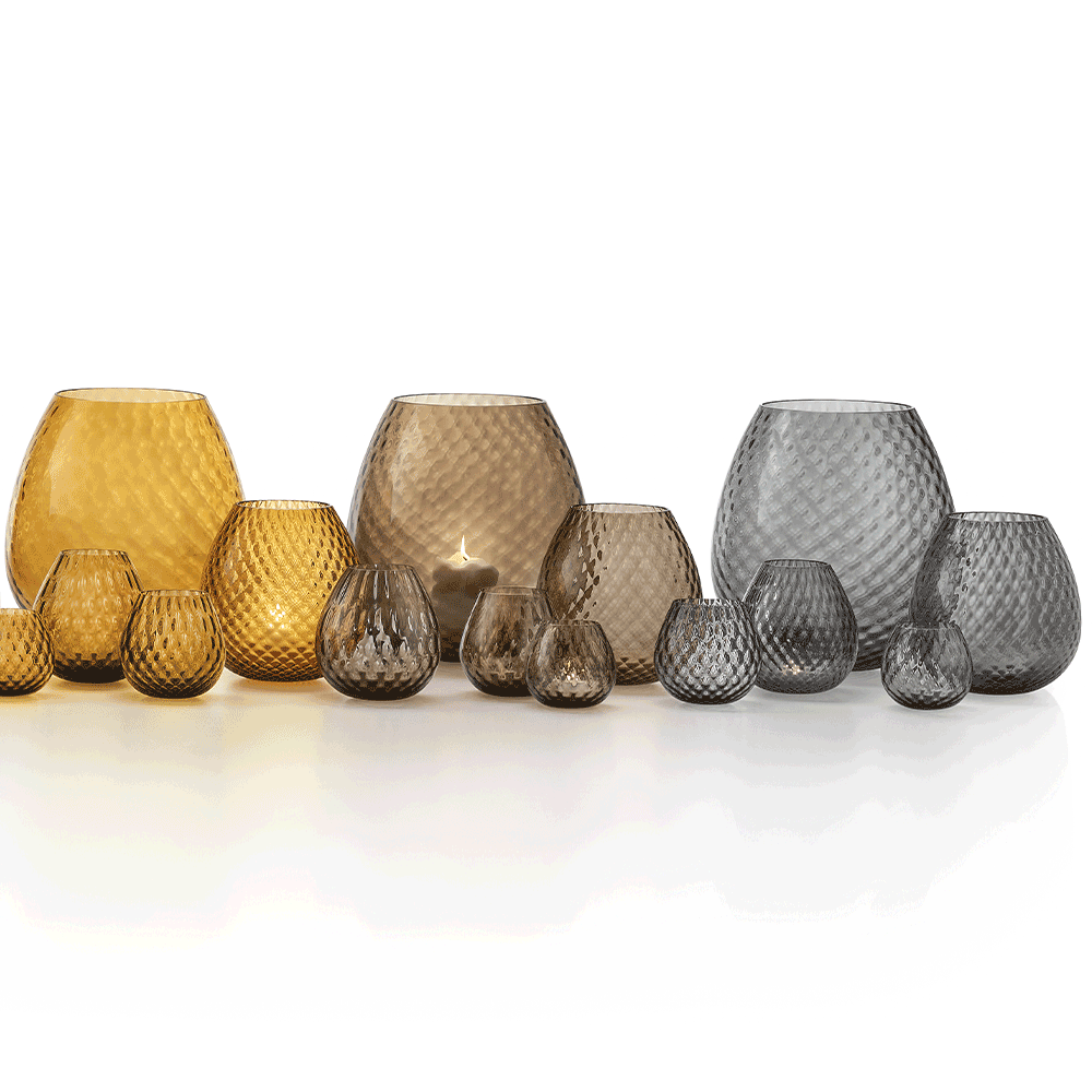 Masonmoretti Macramè XL Grey Candle Holder Nuova