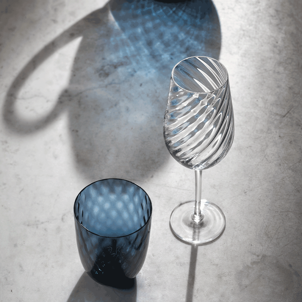 Masonmoretti Tolomeo Flute Glass Optical Twisted Presa