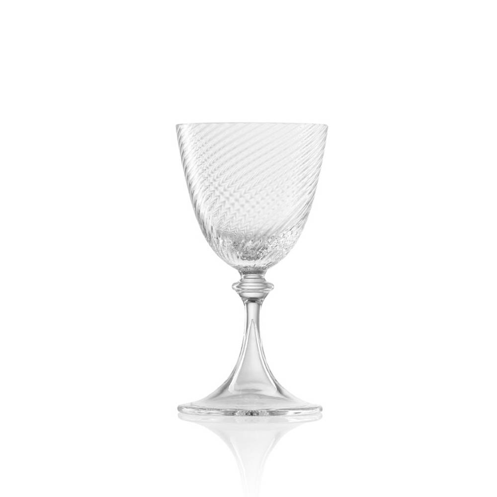 Masonmoretti PL/4 White Wine Glass Twisted Pezzi Unici