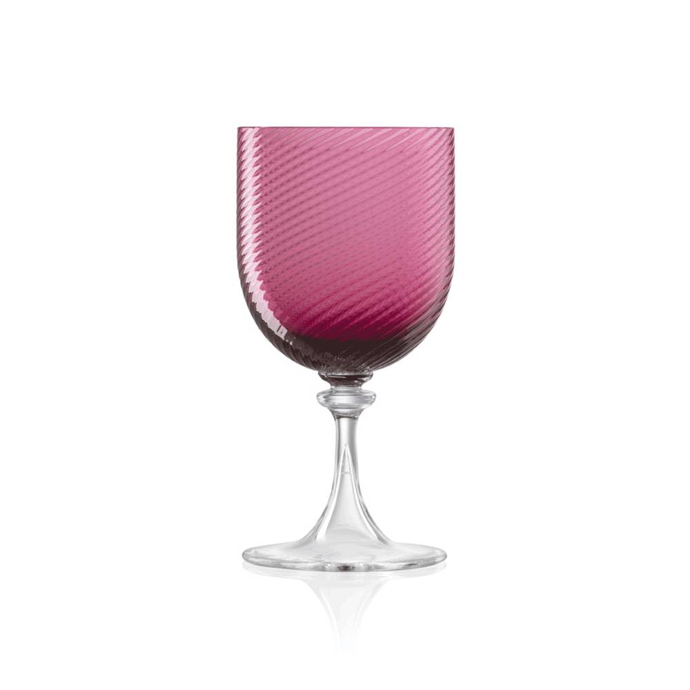 Masonmoretti Water Glass 3/62 Twisted Ruby Red Outlet