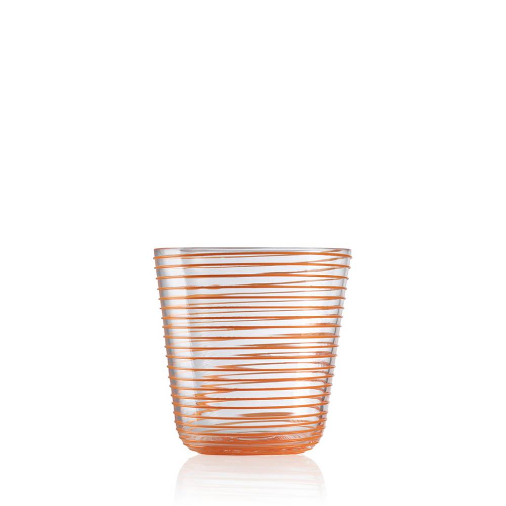 Masonmoretti Wine Glass Twist Orange Super Saving Price