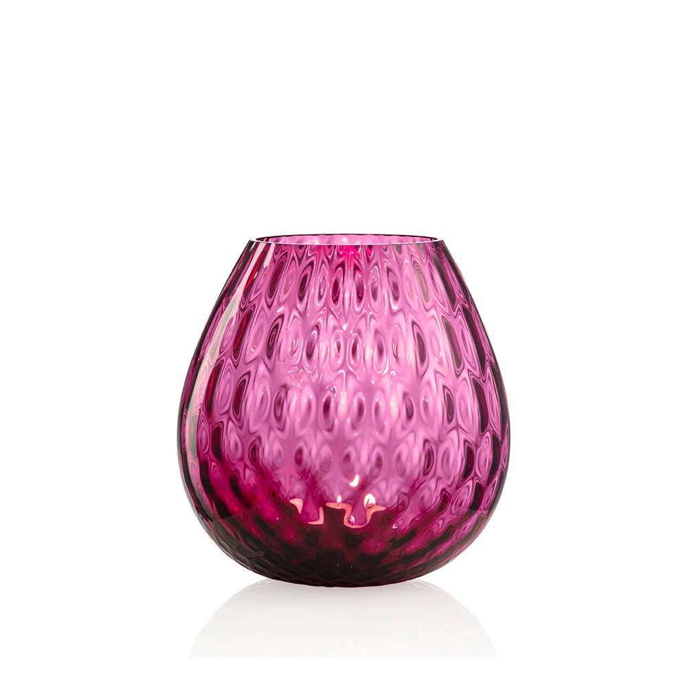 Masonmoretti Candle Holder Macramè Large Ruby Red Ultimi tre giorni