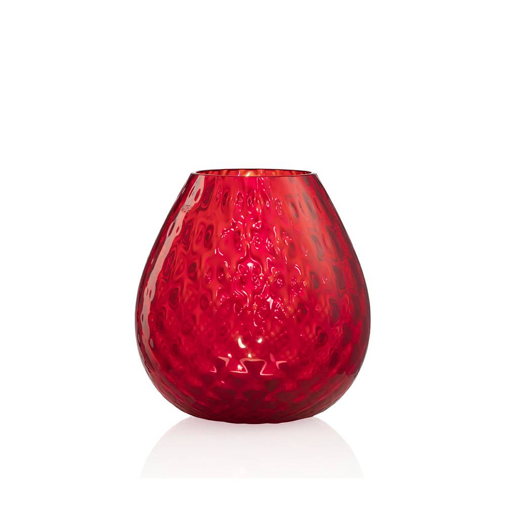 Masonmoretti Candle Holder Macramè Large Red Latest stili