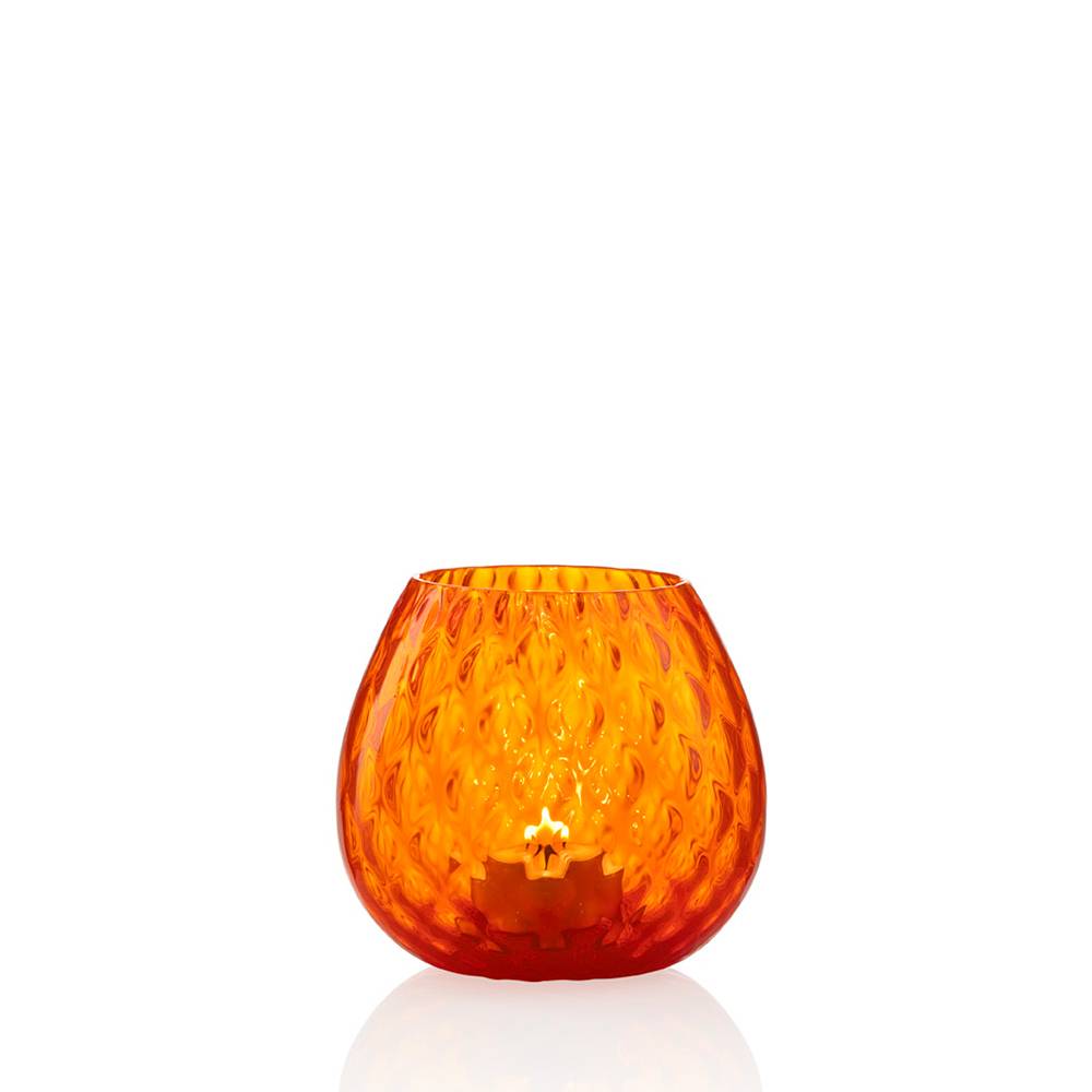 Masonmoretti Candle Holder Macramè Little Orange In vendita