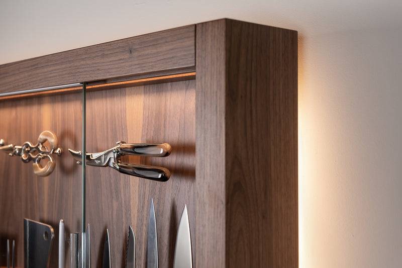 Lorenzi Milano Coltelliera grande con vetro in Zebu Acquista Ora