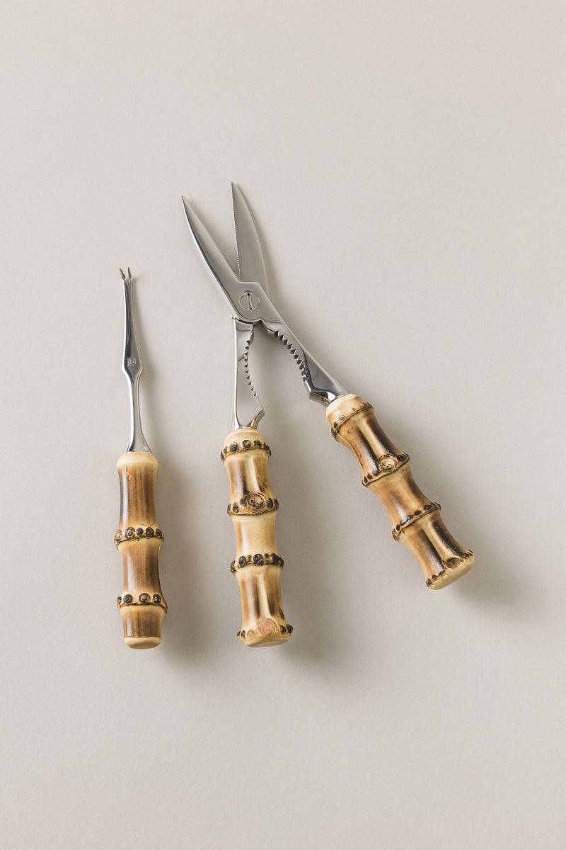 Lorenzi Milano Pinza e forchettina da crostacei in Bambù Offerte esclusive