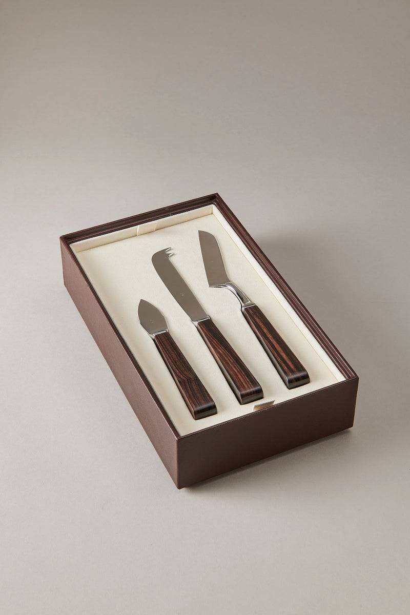 Lorenzi Milano Confezione coltelli formaggio deluxe in Legno