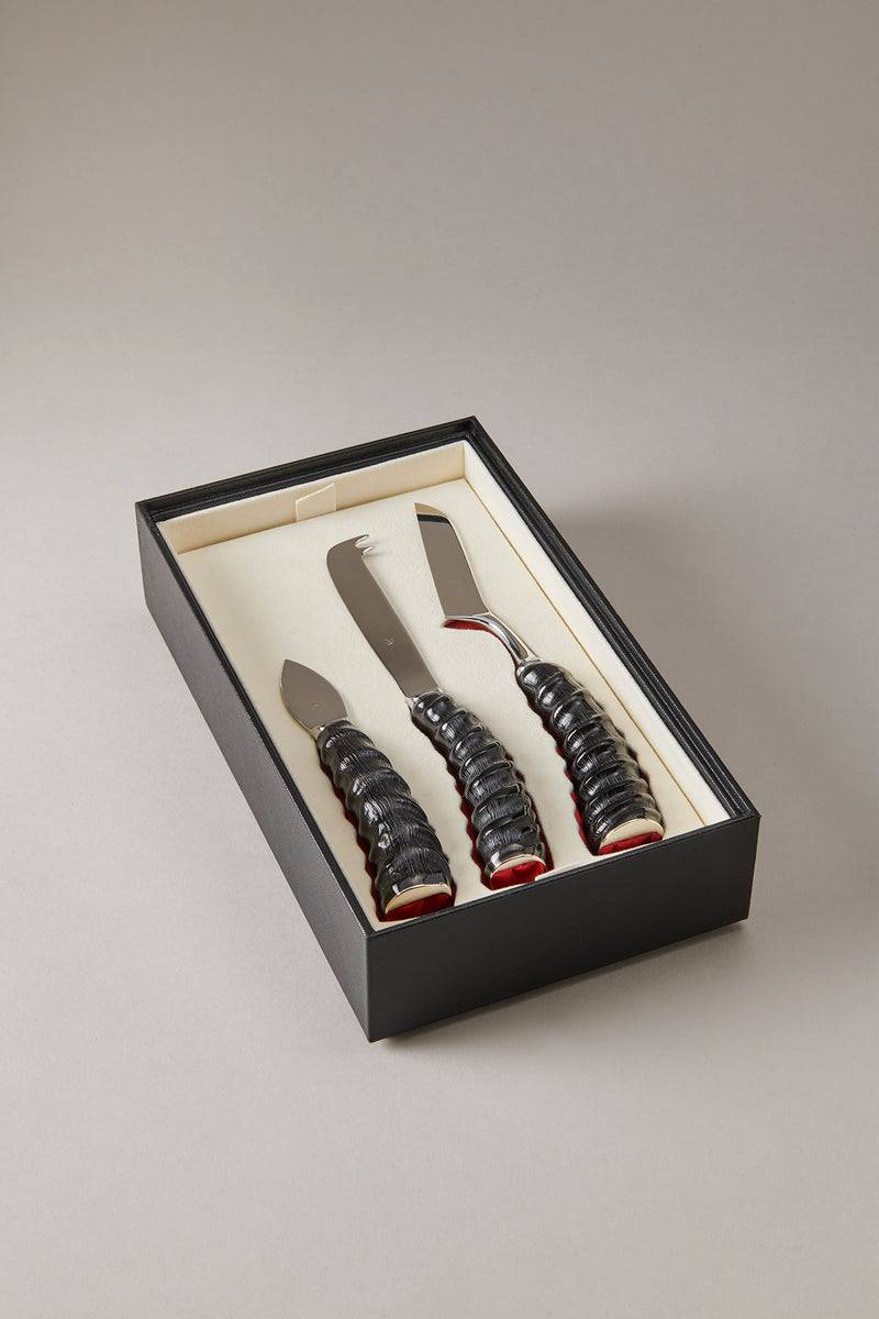 Lorenzi Milano Confezione coltelli formaggio deluxe in Springbok