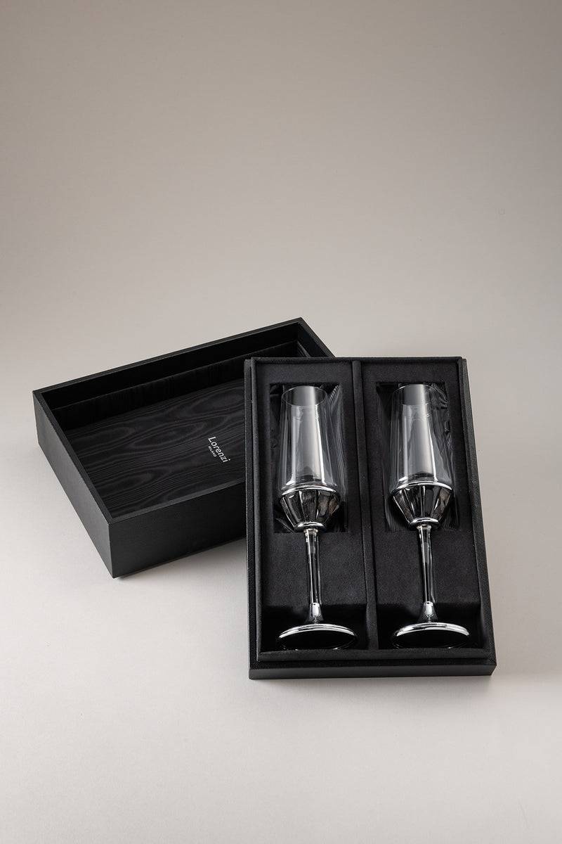 Lorenzi Milano Coppia flute champagne in Orice Promozione Limitata