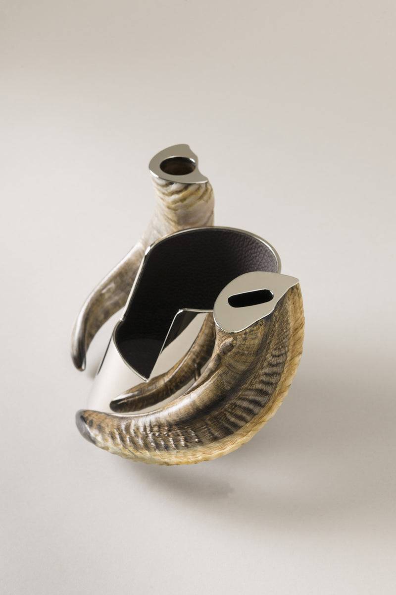 Lorenzi Milano Porta bottiglie con impugnature in Montone Offerta speciale