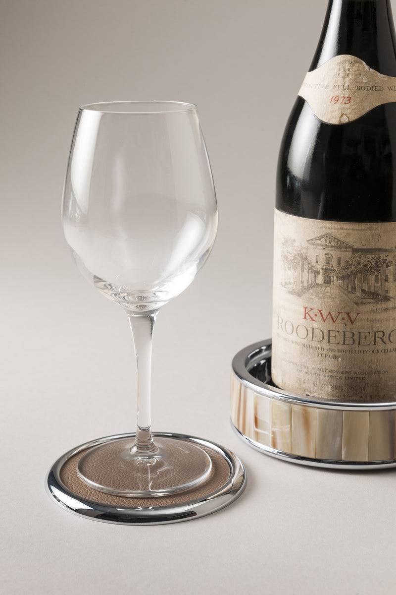Lorenzi Milano Sottobottiglia con sottobicchieri in Zebu Duty-free