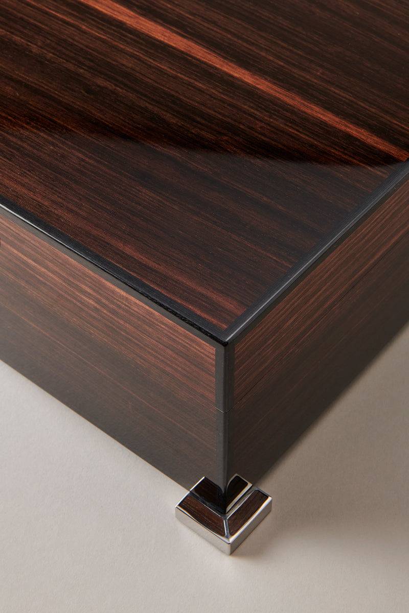 Lorenzi Milano Umidificatore porta sigari piccolo in Ebano makassar Offerte speciali
