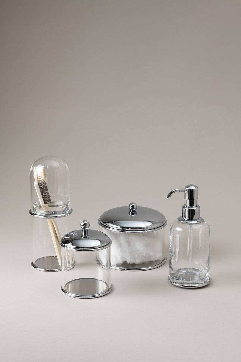 Lorenzi Milano Dosatore sapone liquido vetro in Ottone cromato Convenienza