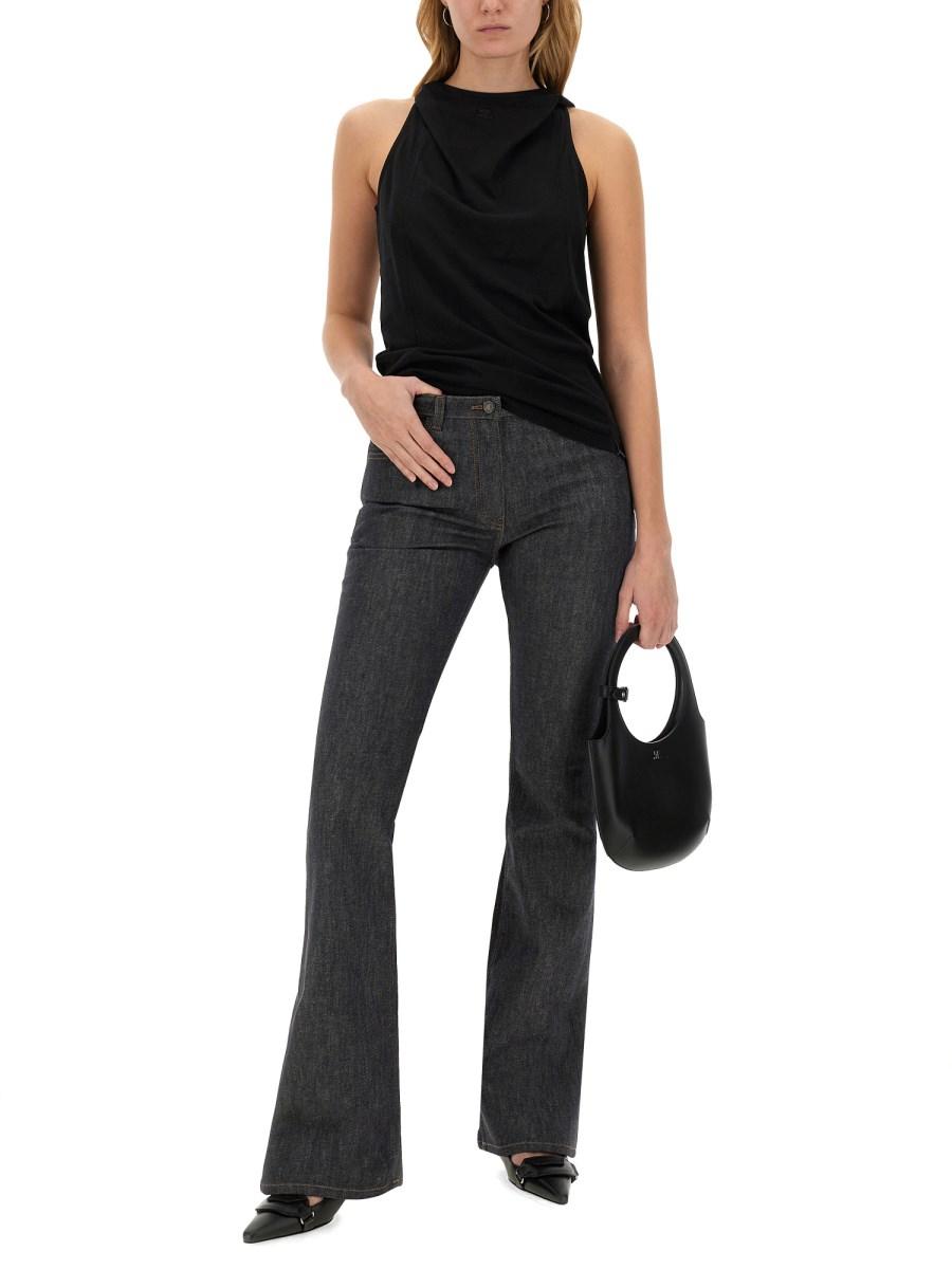 COURREGES JEANS BOOTCUT IN DENIM DI COTONE Vendita