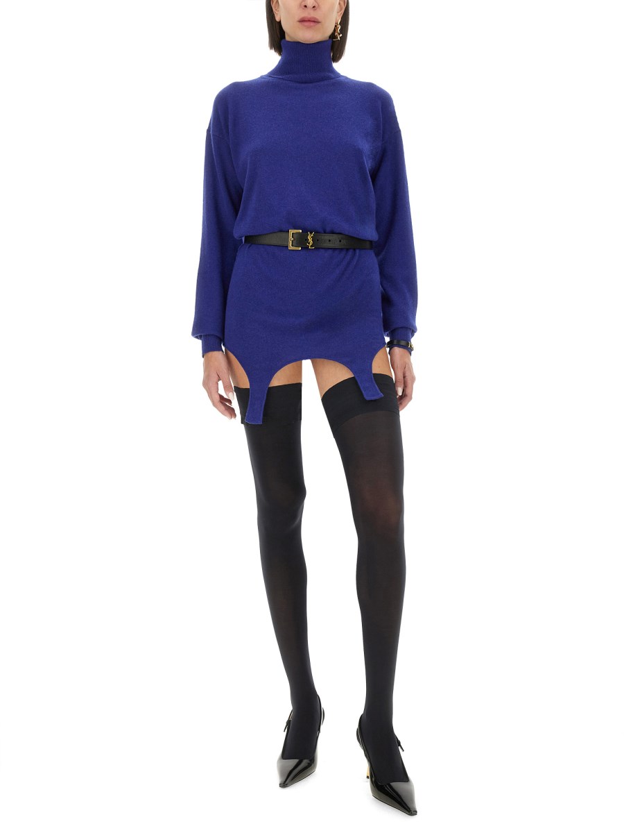 SAINT LAURENT PULLOVER IN CASHMERE CON GIARRETTIERA Promozione