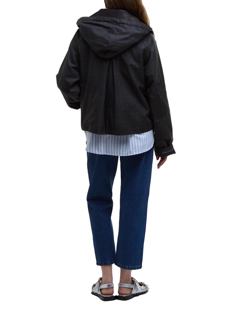 BARBOUR X GANNI ANORAK SMOCK BARBOUR X GANNI IN COTONE CERATO Acquista Ora