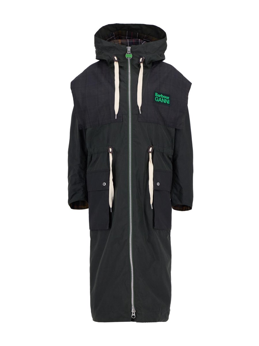 BARBOUR X GANNI PARKA IN COTONE CERATO BARBOUR X GANNI Promozione Limitata