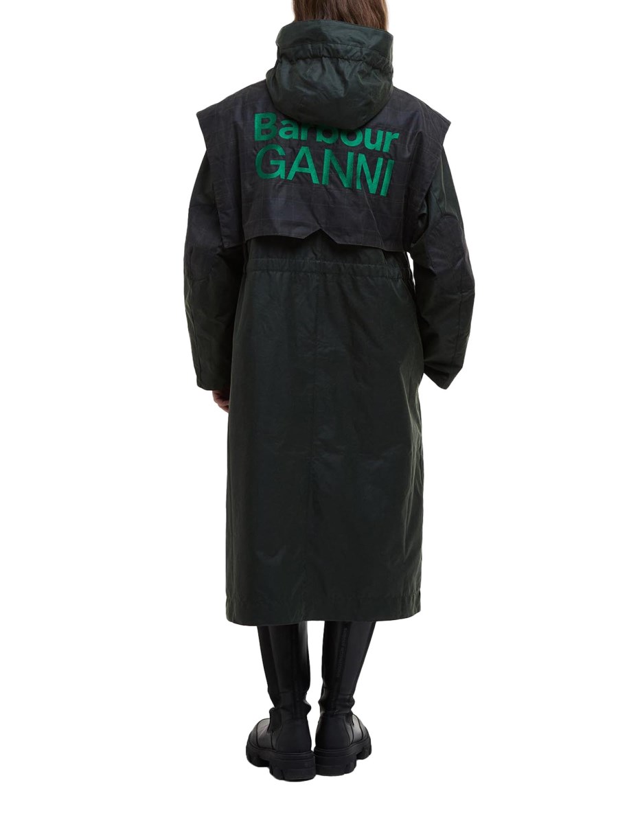 BARBOUR X GANNI PARKA IN COTONE CERATO BARBOUR X GANNI Promozione Limitata