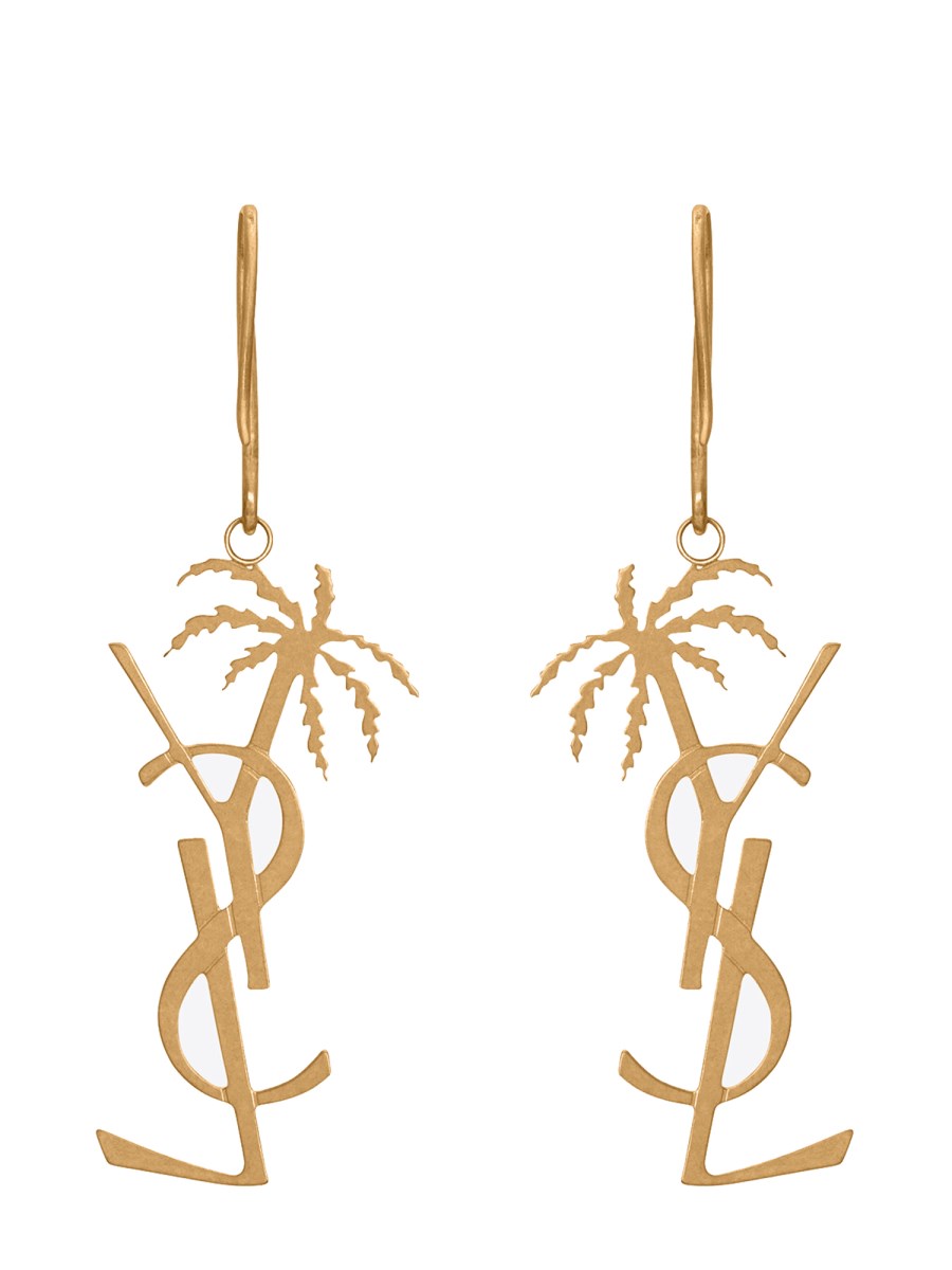 SAINT LAURENT ORECCHINI MONOGRAM PALMIER IN METALLO Vendita Economica