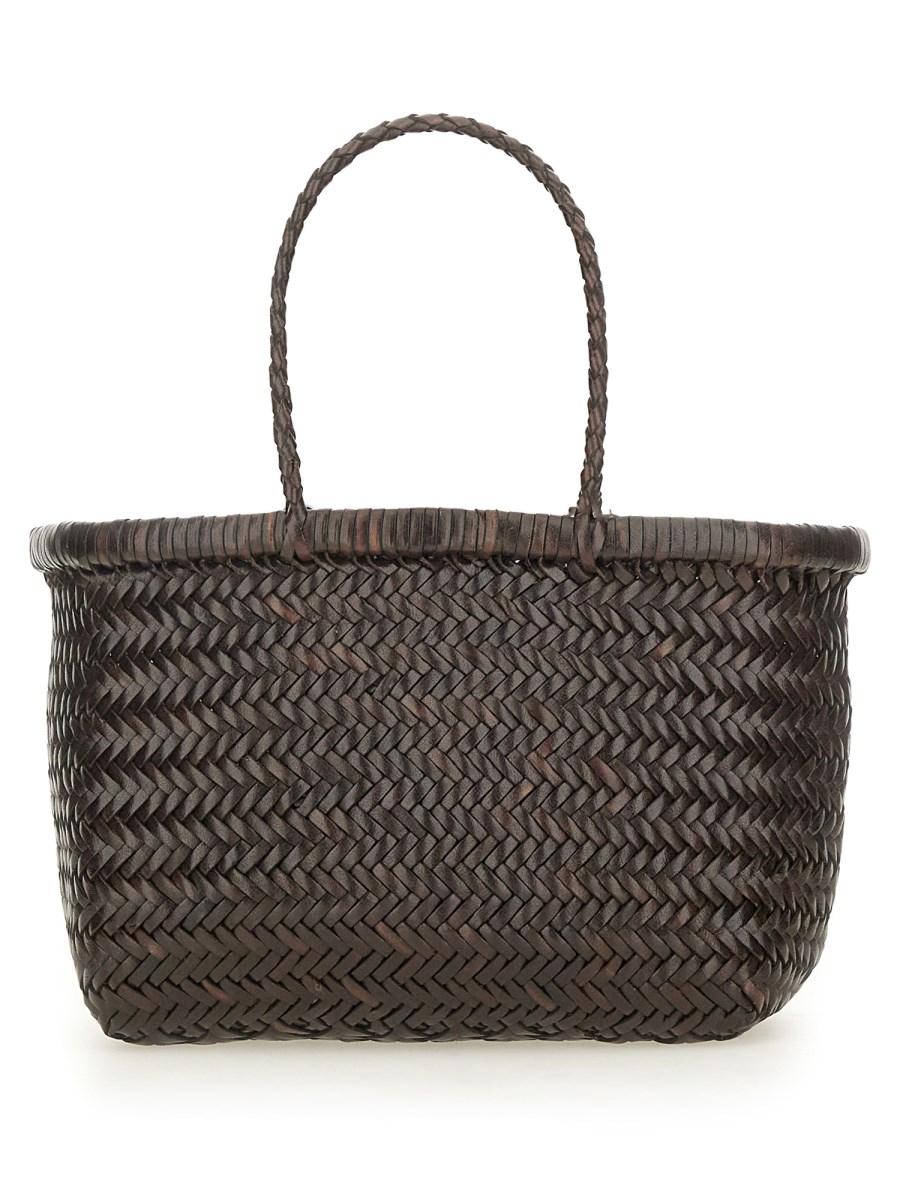DRAGON DIFFUSION BORSA TRIPLE JUMP MINI IN PELLE INTRECCIATA In Vendita