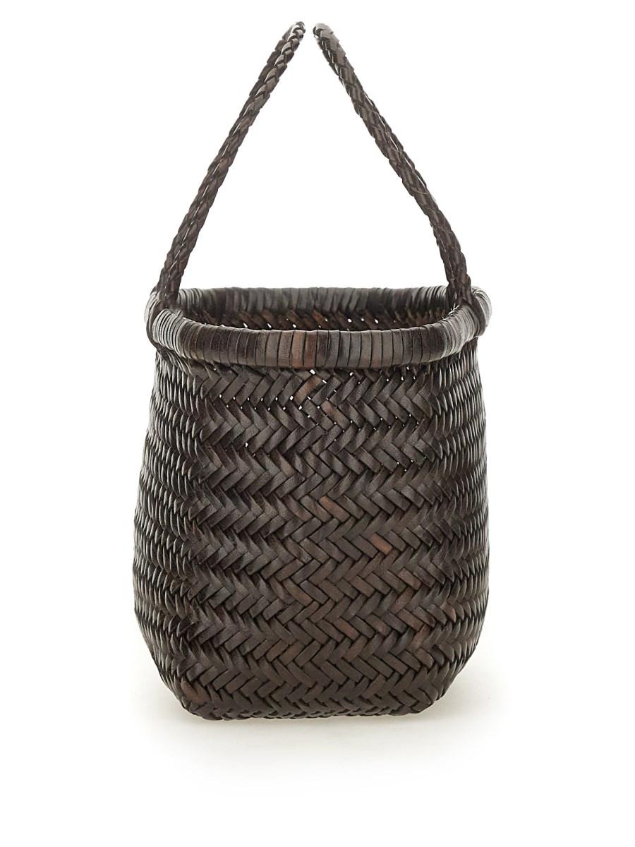 DRAGON DIFFUSION BORSA TRIPLE JUMP MINI IN PELLE INTRECCIATA In Vendita