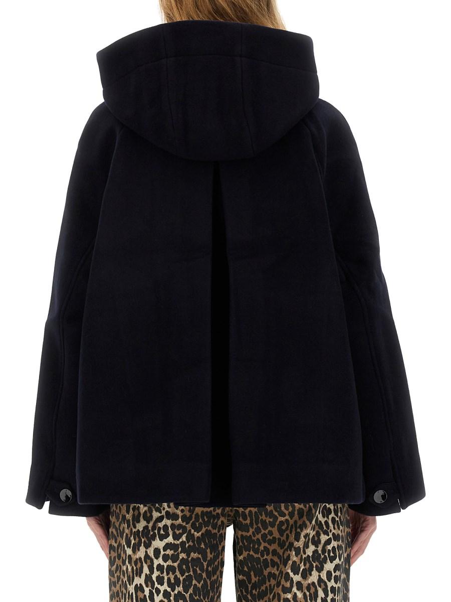 GANNI CAPPOTTO MIDI CON CAPPUCCIO Negozio