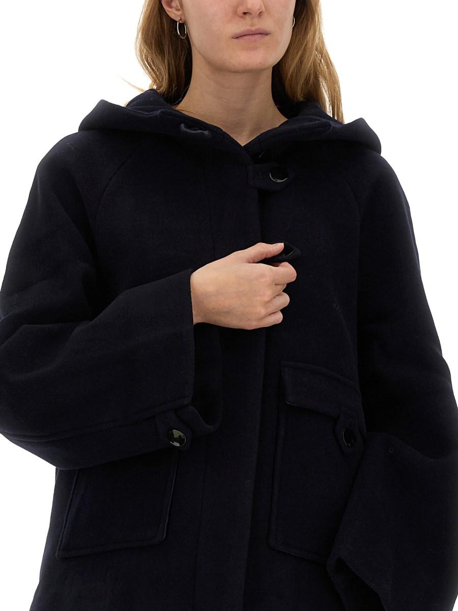 GANNI CAPPOTTO MIDI CON CAPPUCCIO Negozio