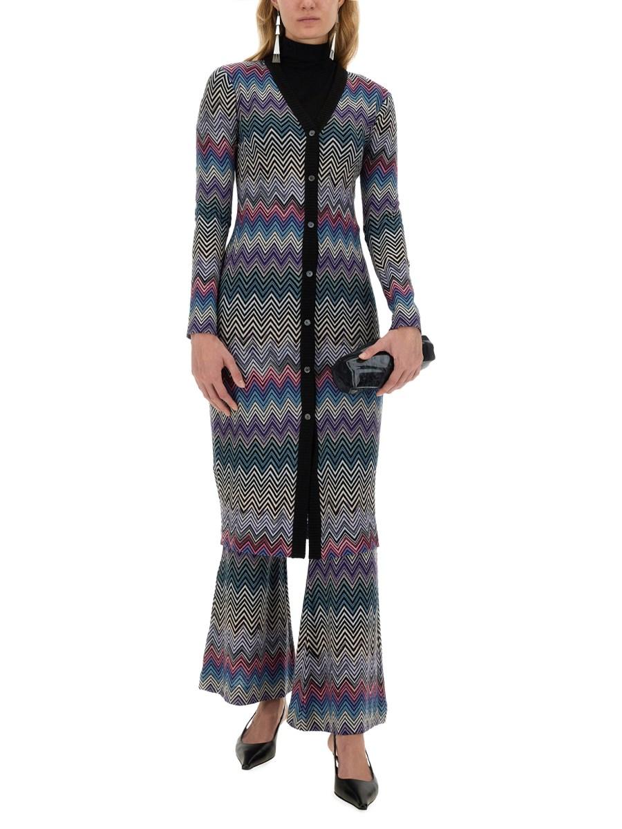 MISSONI CARDIGAN LUNGO IN LANA ZIG ZAG Moda
