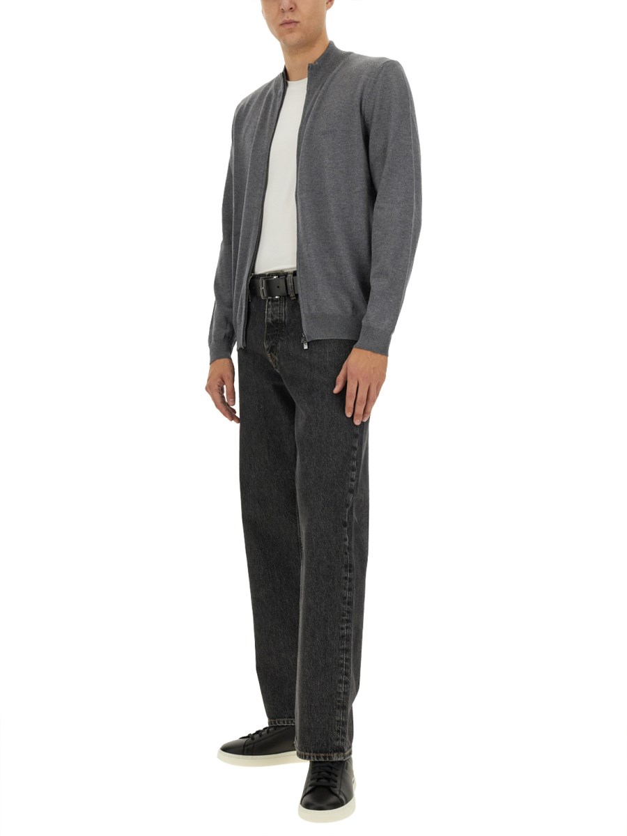 BOSS CARDIGAN BALONSO IN LANA CON ZIP Ultimi tre giorni