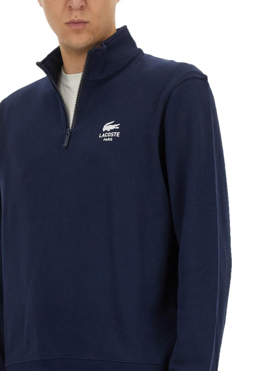LACOSTE FELPA IN COTONE CON LOGO Spedizione Gratuita