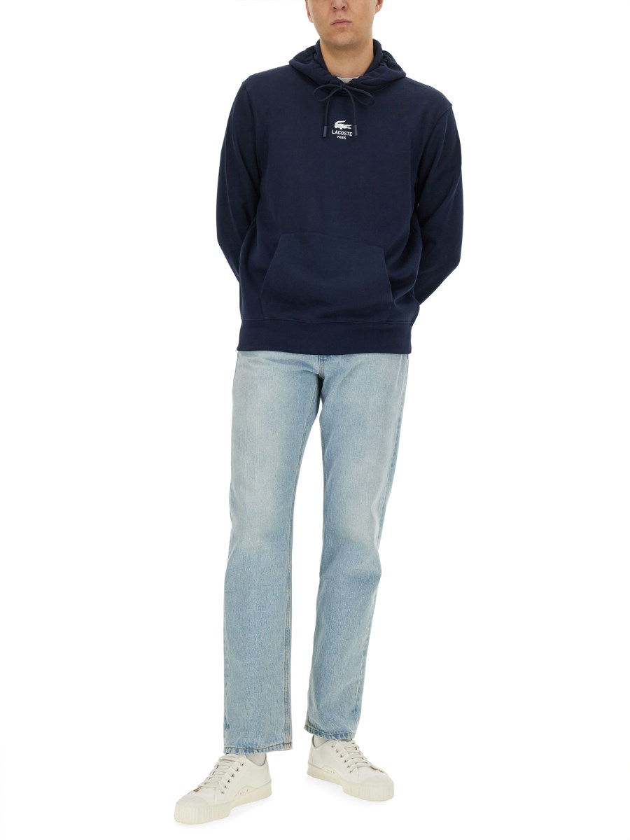 LACOSTE FELPA IN COTONE CON LOGO Pezzi Unici