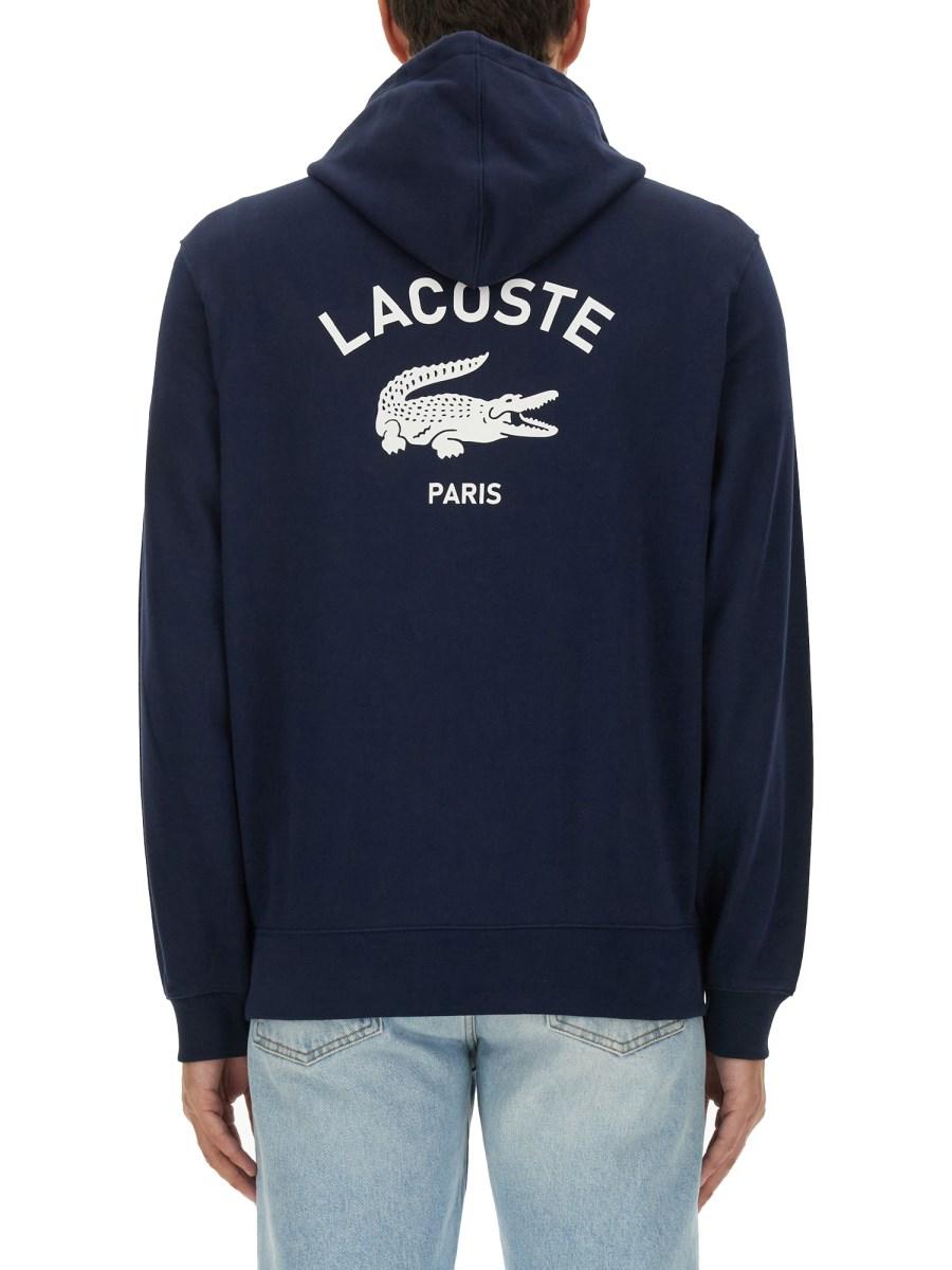 LACOSTE FELPA IN COTONE CON LOGO Pezzi Unici