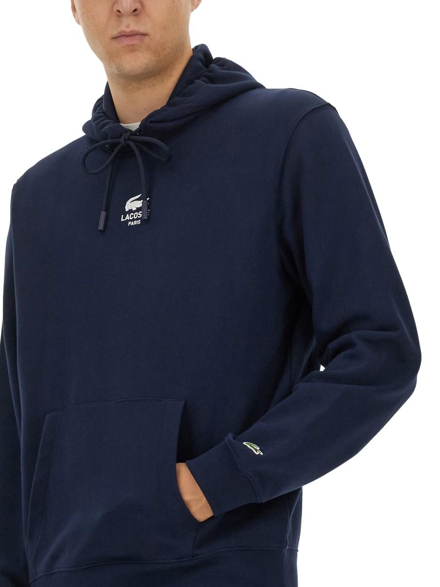 LACOSTE FELPA IN COTONE CON LOGO Pezzi Unici