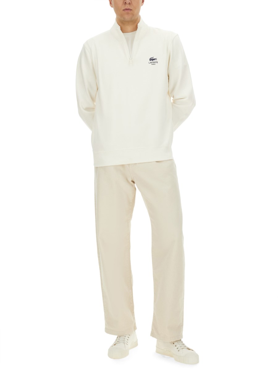LACOSTE FELPA IN COTONE CON LOGO Soddisfazione Garantita