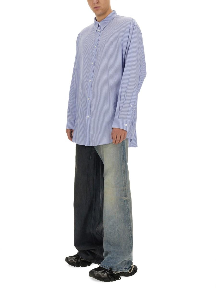 BALENCIAGA CAMICIA FLUIDA IN POPELINE Qualità Garantita