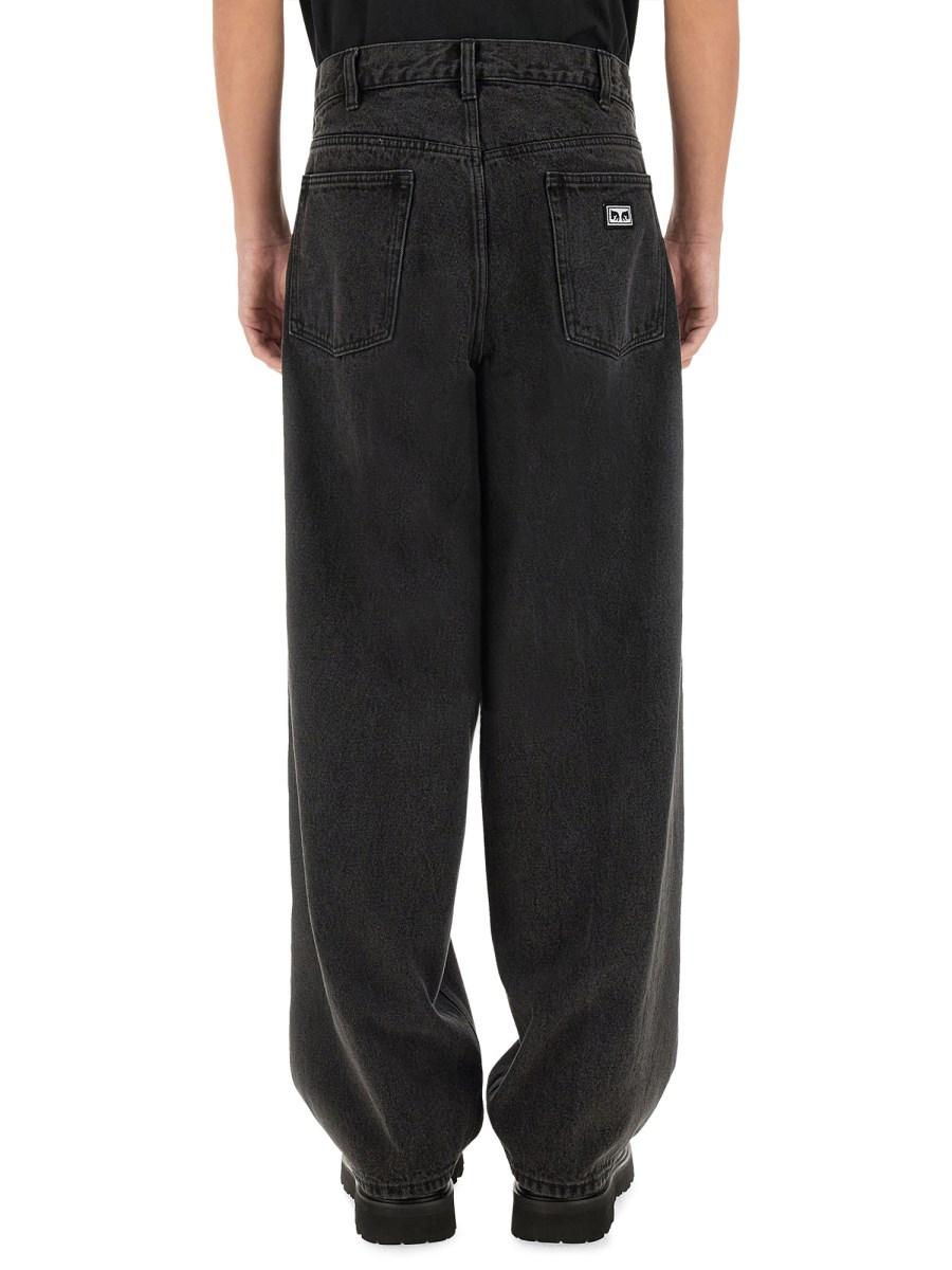 OBEY JEANS BAGGY FIT IN DENIM DI COTONE Negozi Online