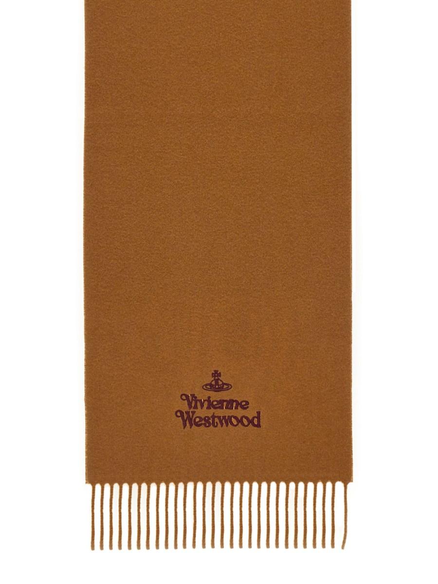 VIVIENNE WESTWOOD SCIARPA IN LANA CON LOGO Offerta