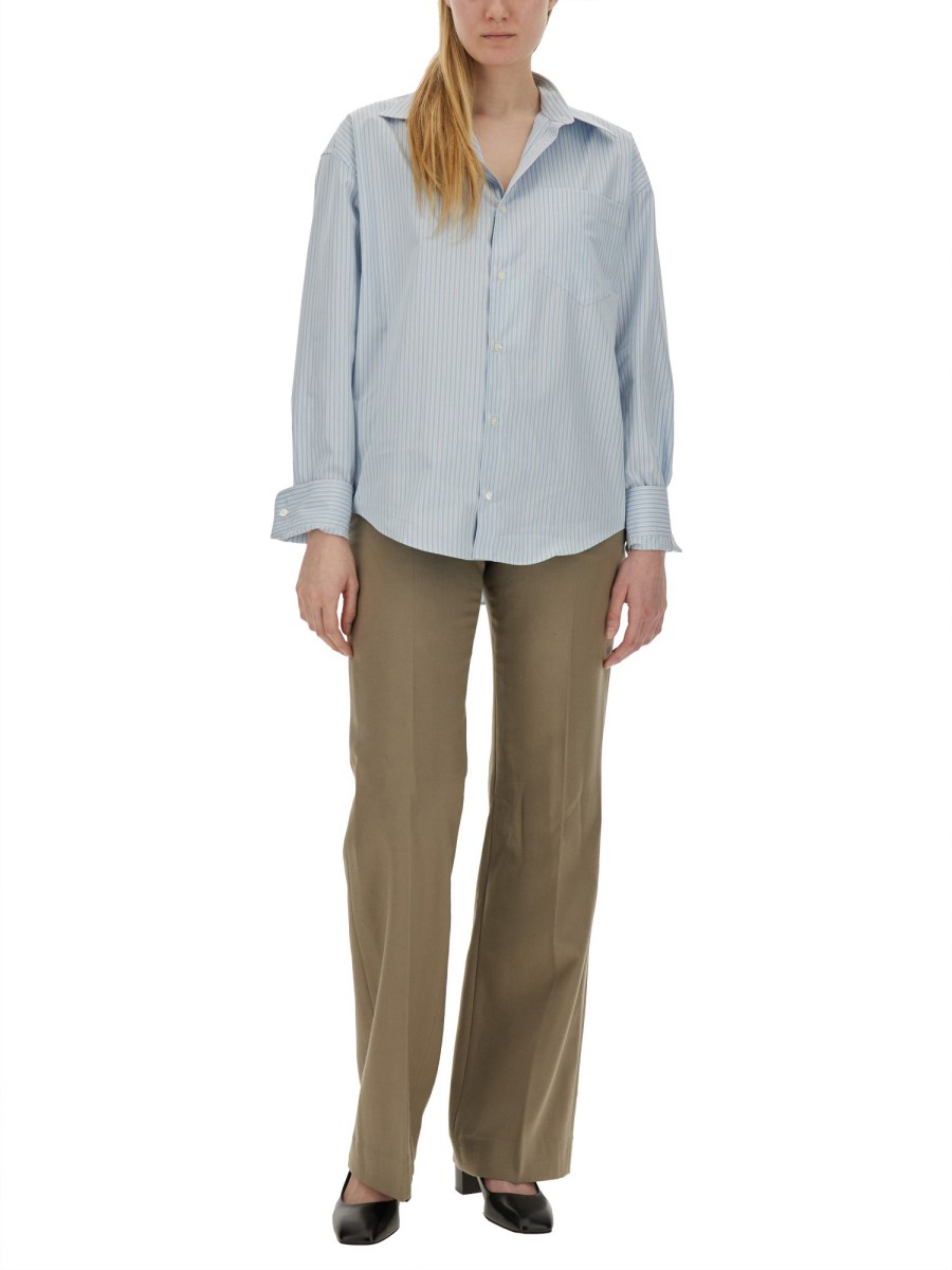 AMI PARIS CAMICIA IN POPELINE DI COTONE CON LOGO Soddisfazione Garantita