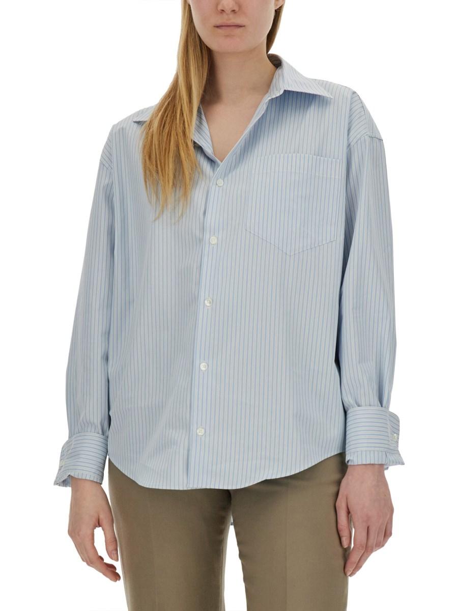 AMI PARIS CAMICIA IN POPELINE DI COTONE CON LOGO Soddisfazione Garantita